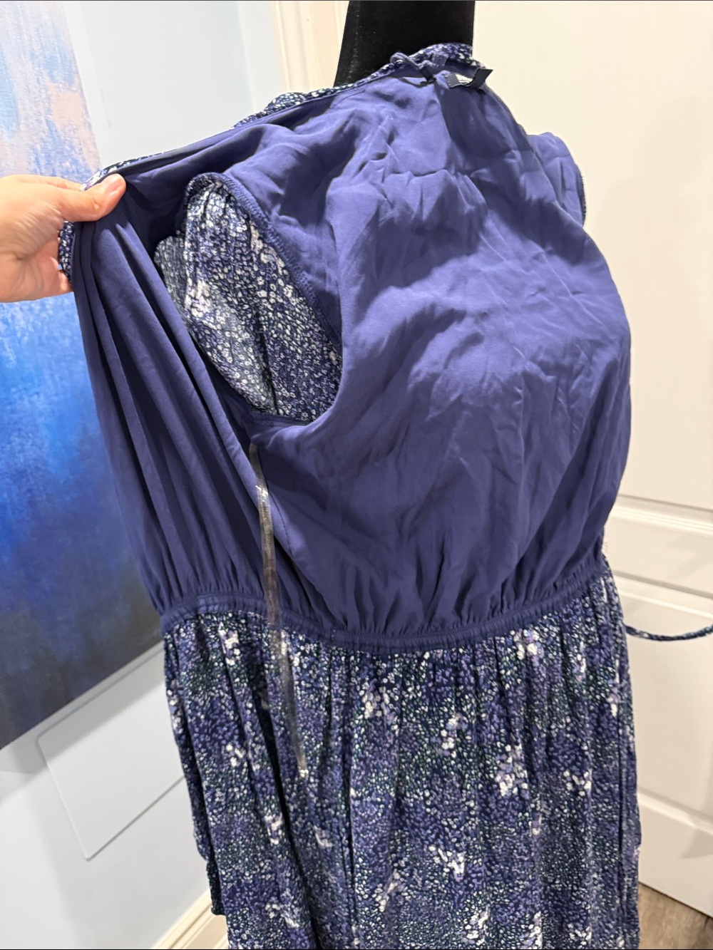 Buffalo Women’s Navy Floral Midi Dress - Elegant Blue Print - Picture 8 of 8